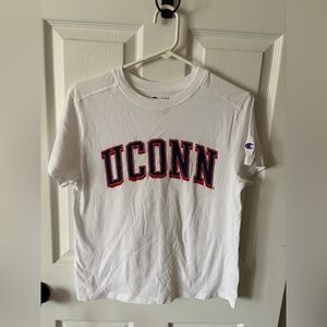 UConn White Champion Women’s Short Sleeve Tee Shirt Size M